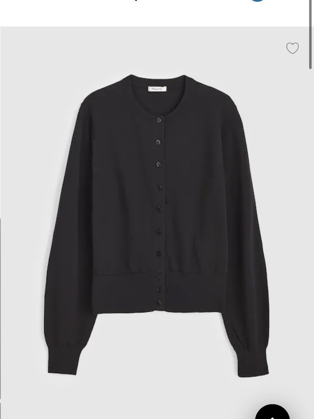 Madewell button front 100% cotton cardigan